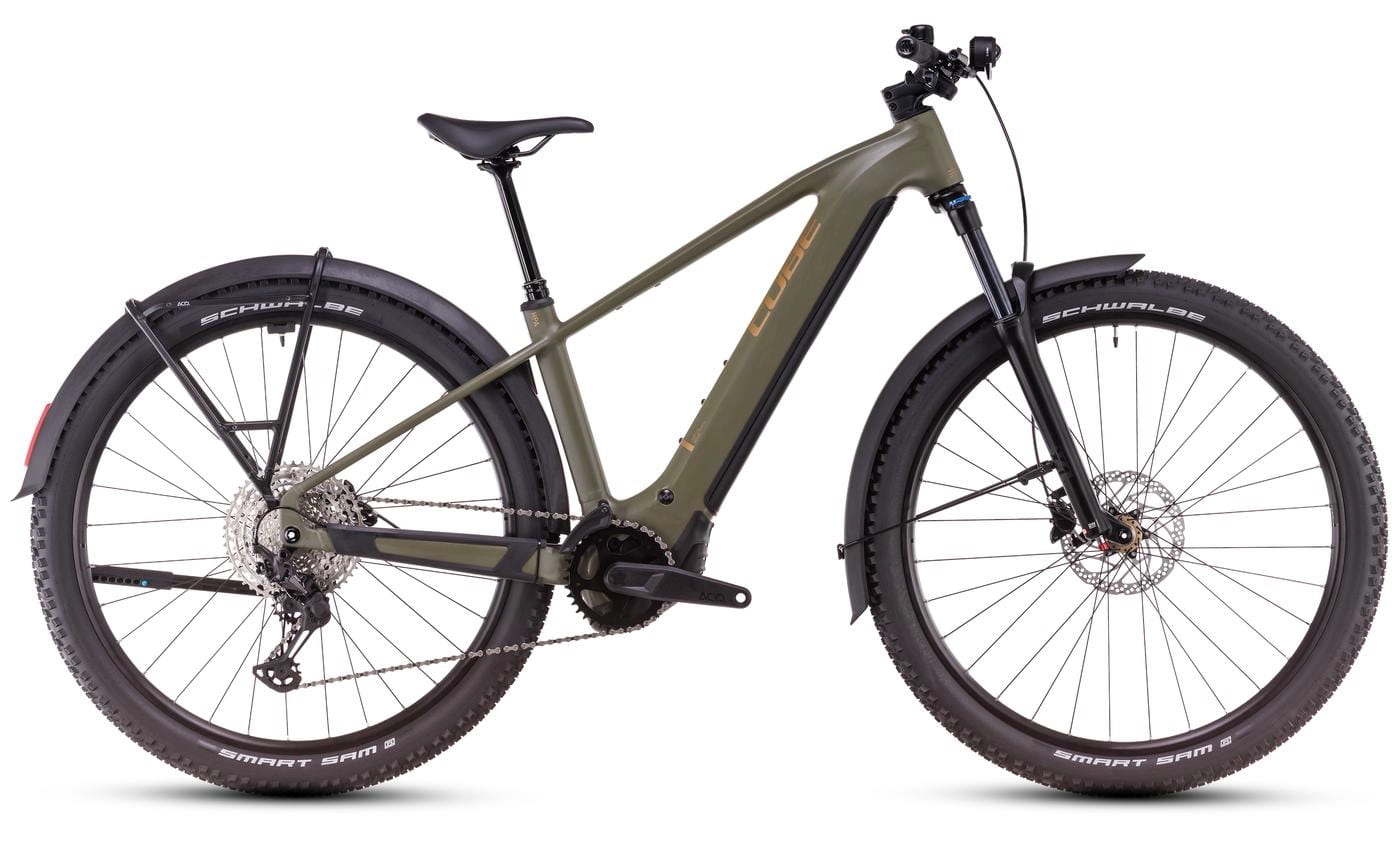 Cube Reaction Hybrid Pro Allroad - 27.5 / 29 Zoll 800Wh 12K Diamant - dustyolive n gold