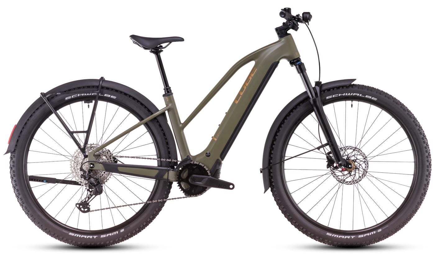Cube Reaction Hybrid Pro Allroad - 27.5 / 29 Zoll 800Wh 12K Trapez - dustyolive n gold
