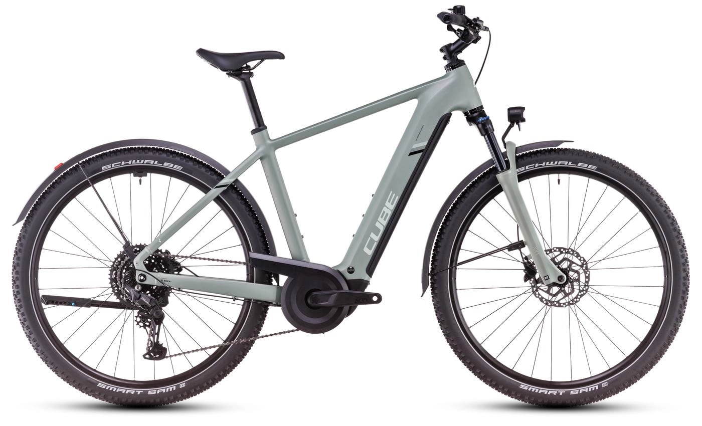 Cube Nuride Hybrid Pro Allroad - 28 Zoll 800Wh 10K Diamant - pistachio´n´stonegrey