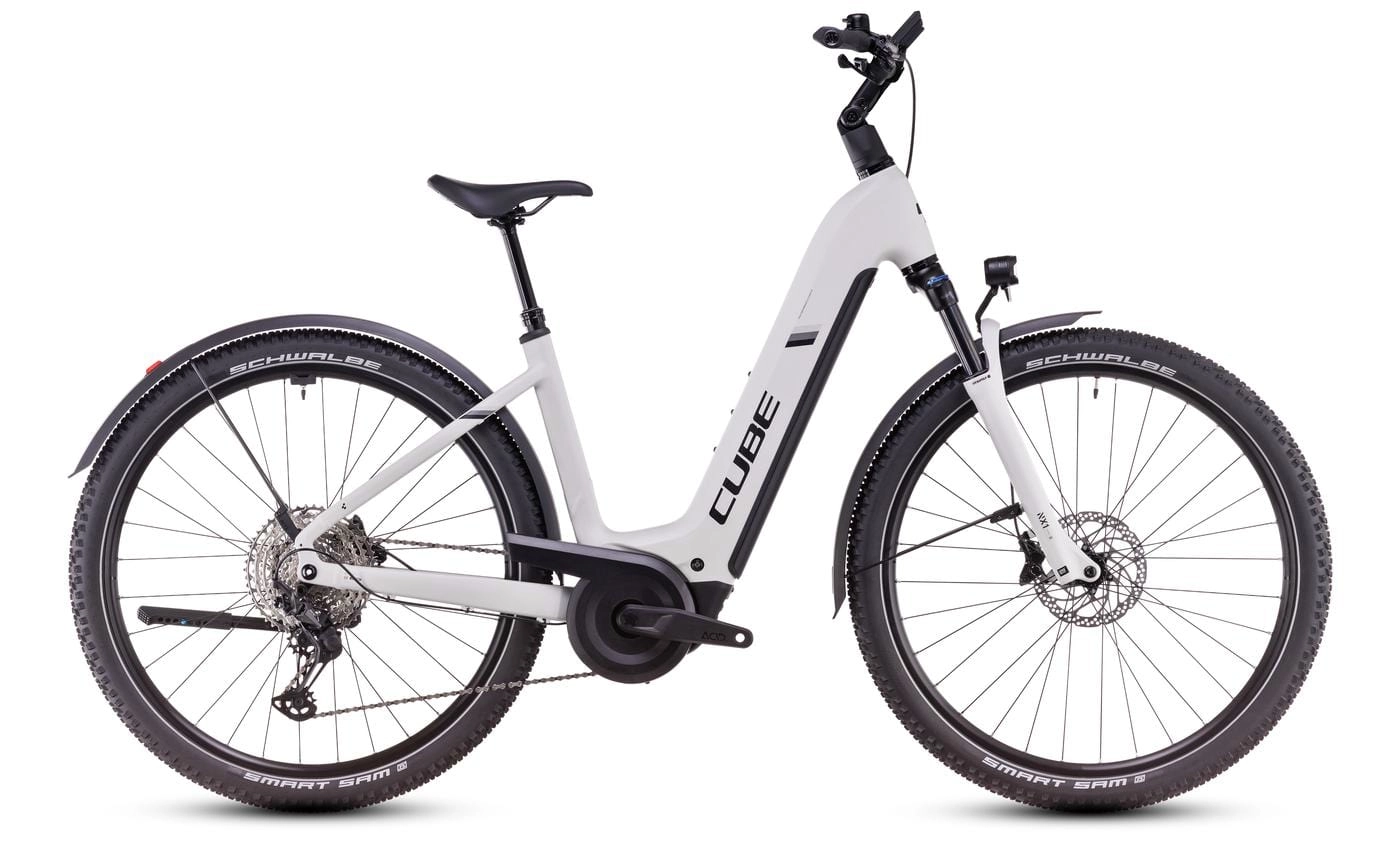 Cube Nuride Hybrid EXC Allroad - 28 Zoll 800Wh 12K Wave - cotton´n´silver