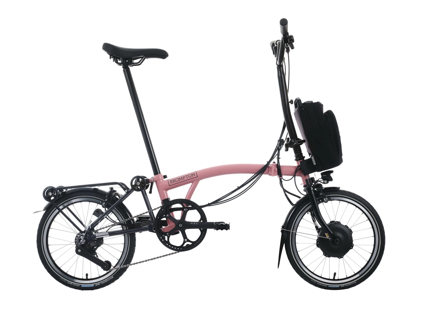 Brompton C-Line Electric Explore - Typ H - 16 Zoll 300Wh 12K Faltrad - Flamingo Pink