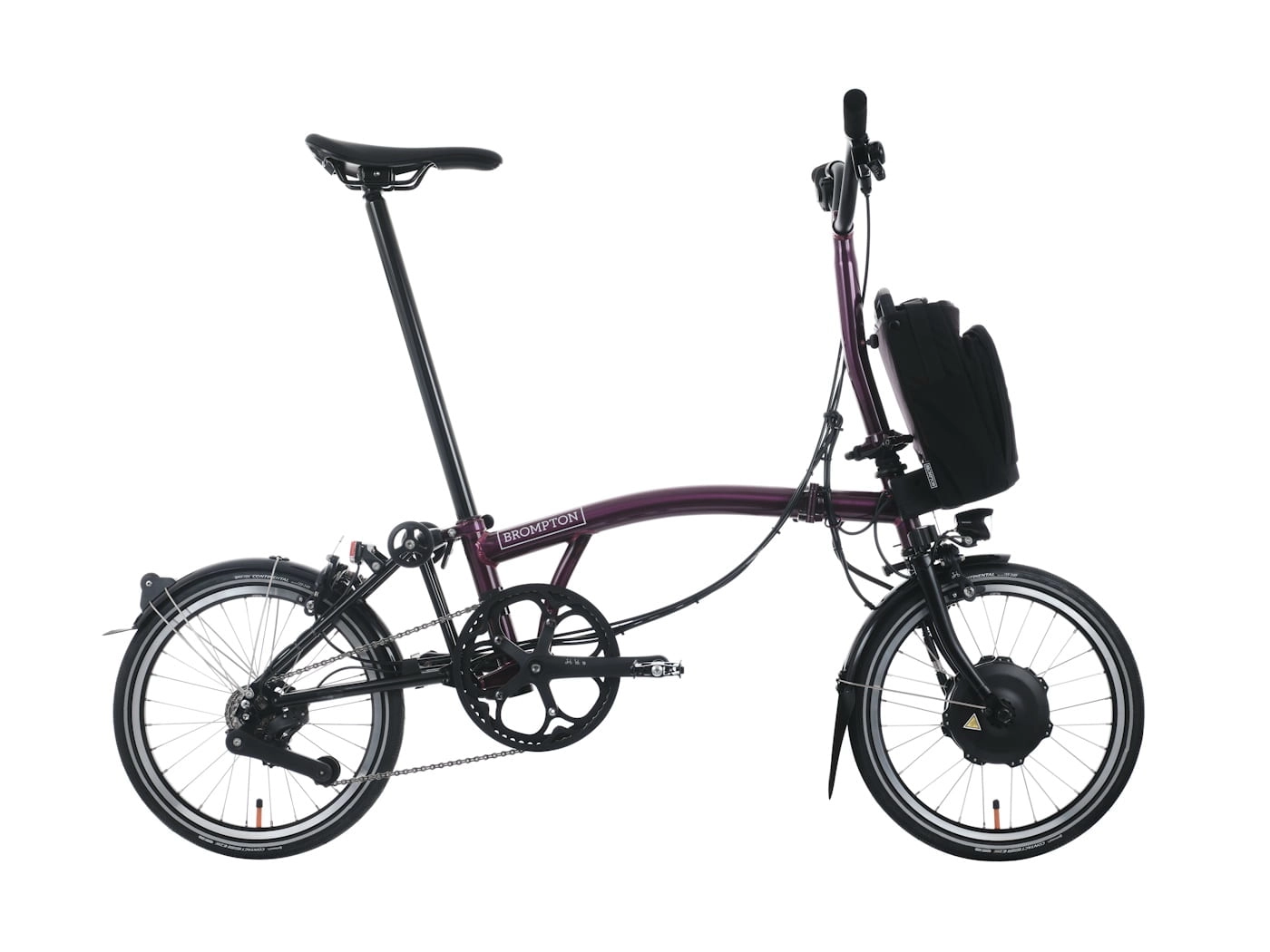 Brompton P-Line Electric Urban 4-speed - Typ M - 16 Zoll 300Wh 4K Faltrad - Amethyst Lacquer