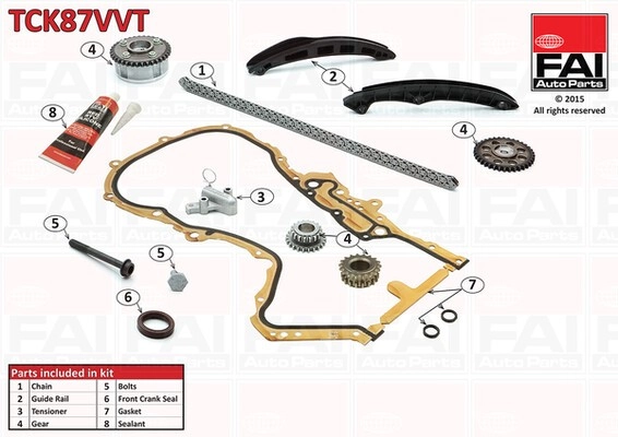 FAI AutoParts Steuerkettensatz TCK87VVT  VW,AUDI,SKODA,Golf V Schrägheck (1K1),TOURAN (1T1, 1T2),Passat Variant (3C5),Passat Variant (365)