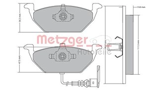 METZGER Bremsbelagsatz GREENPARTS 1170002 Bremsbeläge,Bremsklötze VW,AUDI,SKODA,Golf IV Schrägheck (1J1),Golf V Schrägheck (1K1),POLO (9N_)