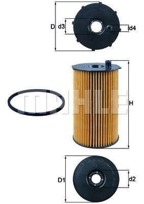 MAHLE ORIGINAL Ölfilter OX 205/2D Motorölfilter,Filter für Öl PEUGEOT,CITROËN,LAND ROVER,407 SW (6E_),407 (6D_),607 (9D, 9U),407 Coupe (6C_)