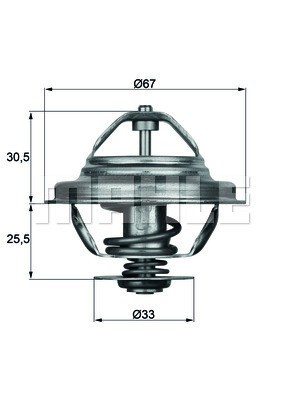 MAHLE ORIGINAL Kühlwasserthermostat BEHR TX 27 80D Thermostat,Thermostat, Kühlmittel BMW,ALPINA,3 Limousine (E36),3 Limousine (E30),3 Coupe (E36)