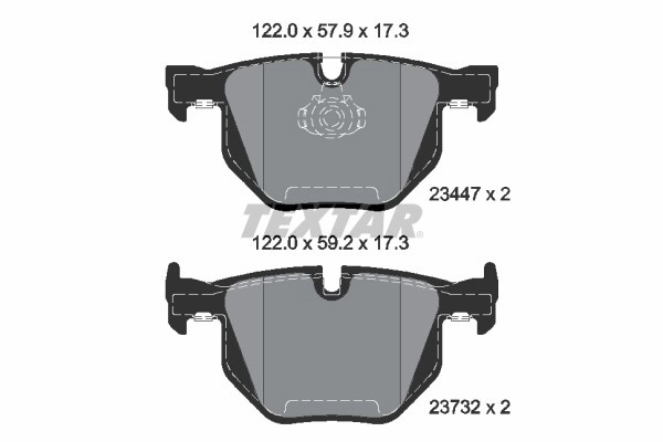 TEXTAR Bremsbelagsatz Q+ 2344704 Bremsbeläge,Bremsklötze BMW,X5 (E70),X5 (F15, F85),X6 (E71, E72),X6 (F16, F86)