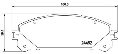 BREMBO Bremsbelagsatz P 83 145 Bremsbeläge,Bremsklötze TOYOTA,DAIHATSU,LEXUS,RAV 4 III (ACA3_, ACE_, ALA3_, GSA3_, ZSA3_),RAV 4 IV (ZSA4_, ALA4_)