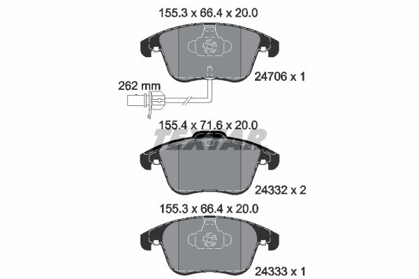 TEXTAR Bremsbelagsatz Q+ 2470601 Bremsbeläge,Bremsklötze AUDI,A4 Avant (8K5, B8),A4 Limousine (8K2, B8),A5 Sportback (8TA),A5 Coupe (8T3)