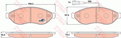 TRW Bremsbelagsatz GDB1681 Bremsbeläge,Bremsklötze FIAT,PEUGEOT,CITROËN,Ducato Kastenwagen (250_, 290_),Ducato Bus (250_, 290_)