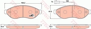 TRW Bremsbelagsatz GDB1681 Bremsbeläge,Bremsklötze FIAT,PEUGEOT,CITROËN,Ducato Kastenwagen (250_, 290_),Ducato Bus (250_, 290_)