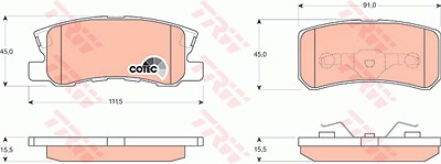 TRW Bremsbelagsatz GDB3247 Bremsbeläge,Bremsklötze PEUGEOT,CITROËN,MITSUBISHI,4007 (VU_, VV_),4008 SUV,C-CROSSER (EP_),C4 AIRCROSS