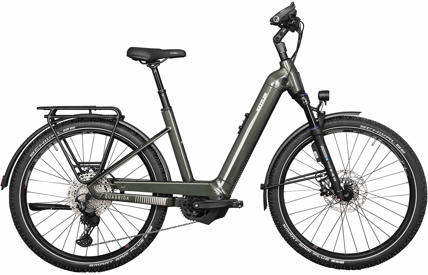 KETTLER QUADRIGA TOWN & COUNTRY COMP ABS - 27.5 Zoll 750Wh 11K Wave - classic green shiny classic beige