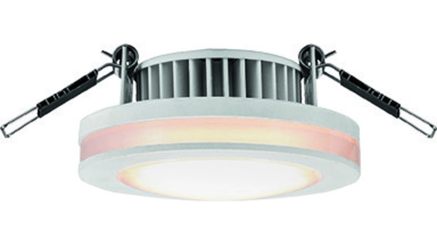 HEITRONIC 6-W-LED-Einbaustrahler rund mit LED-Lichtstreifen, IP20, weiß
