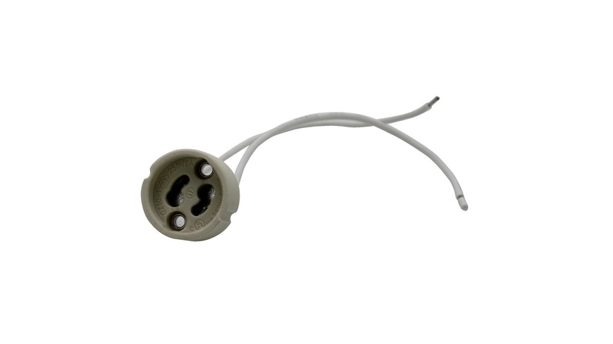 HEITRONIC GU10-Fassung (Keramik) mit 140 mm Anschlussleitung