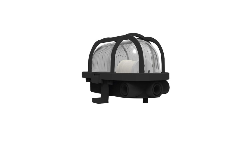 Müller-Licht Feuchtraumwannenleuchte, Oval,Müller Licht Feuchtraumwannenleuchte, Oval, Schutzkorb schwarz, E27