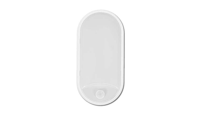 Müller Licht 9-W-Oval-LED-Decken-/Wandleuchte mit HF-Bewegungssensor, neutralweiß