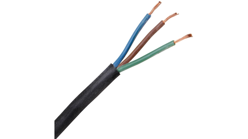 Kopp Gummischlauchleitung H07RN-F 3G 1,5 mm², schwarz, 10m