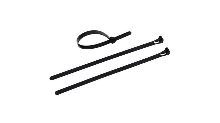 REV Ritter wiederverschließbare Kabelbinder, Kunststoff,125 x 7,6 mm, 25 Stück, Schwarz