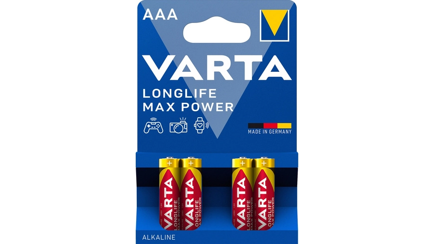 Varta Longlife Power Max, Alkaline Batterie Micro AAA, 4er-Pack