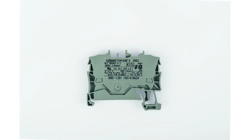 Wago 2-Leiter-Durchgangsklemme 2002-1201, Grau, 2,5 mm²