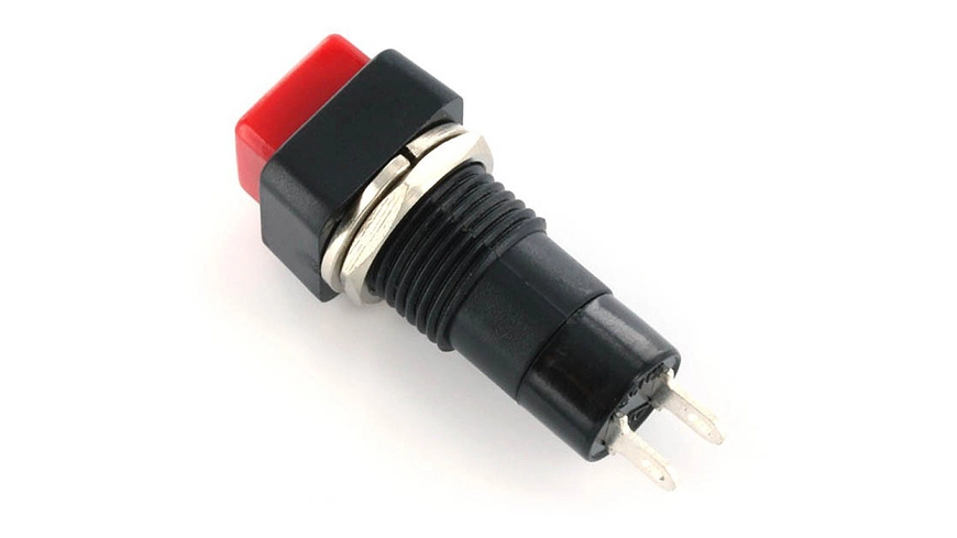 Druckschalter löt Schließer 3 A 125 V AC, weiß