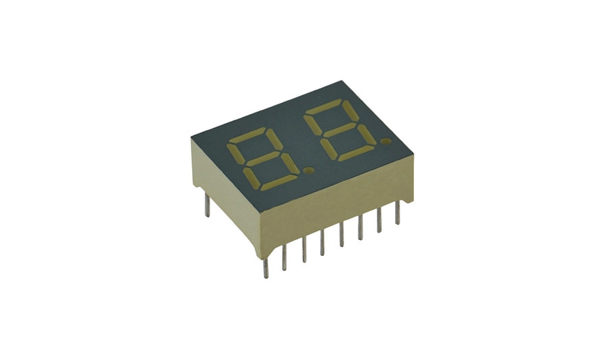 Kingbright 7-Segment-Anzeige DA04-11YWA gelb, 10 mm