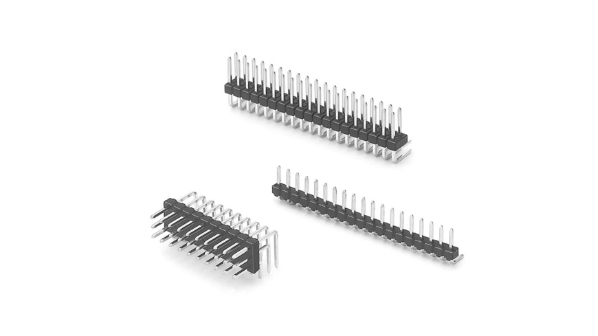 Stiftleiste, 2x 40-polig, abgewinkelt, RM 2.54 mm