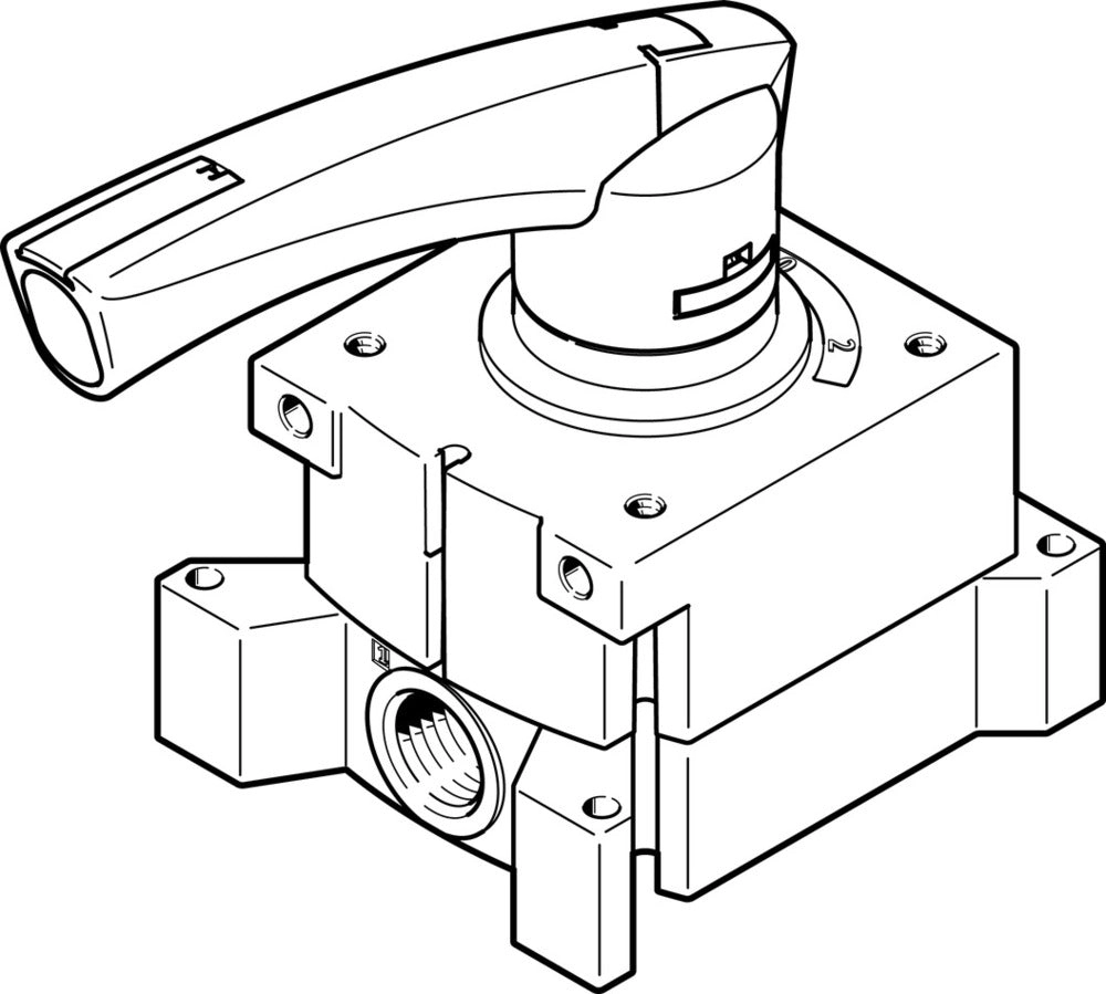 Festo 4/3 Erschöpfte Handhebelventil G1/4 1150l/min - 3515542
