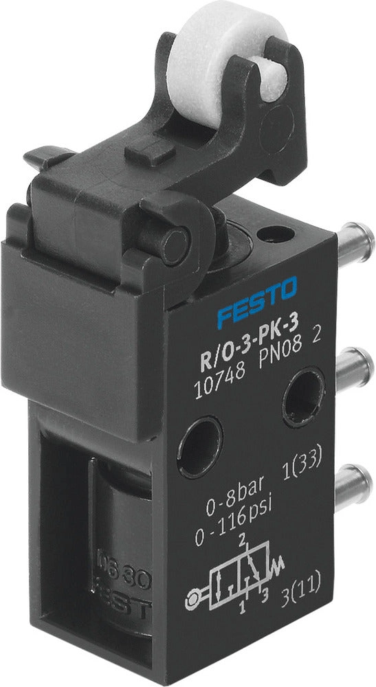 Festo 3/2 NO/NC Monostabile Rollenhebelventil PK-3 80l/min - 10748