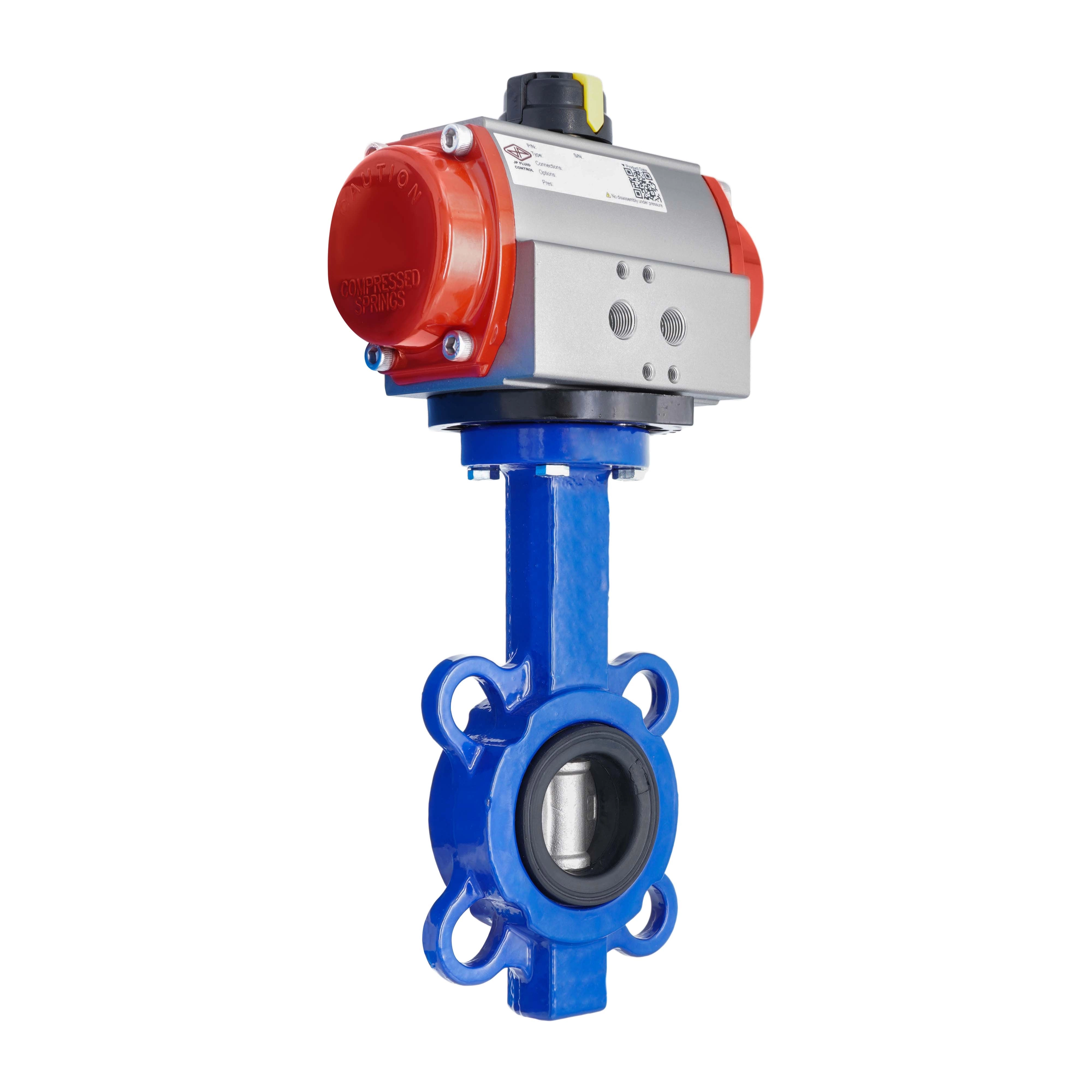 Pneumatische Absperrklappe DN32 (1-1/4 Zoll) Lug Gusseisen-Edelstahl-EPDM Federöffnend