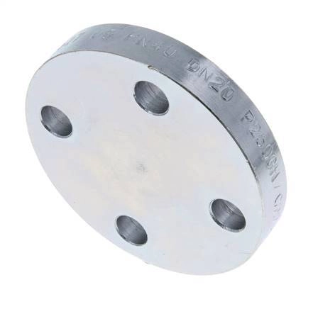 Blindflansch DN20-PN40 Verzinkter Stahl DIN 2527 Und EN 1092-1 (Typ 05)