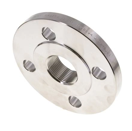 Gewindeflansch DN32-PN16 Rp 1-1/4'' Edelstahl 1.4571 DIN 2566