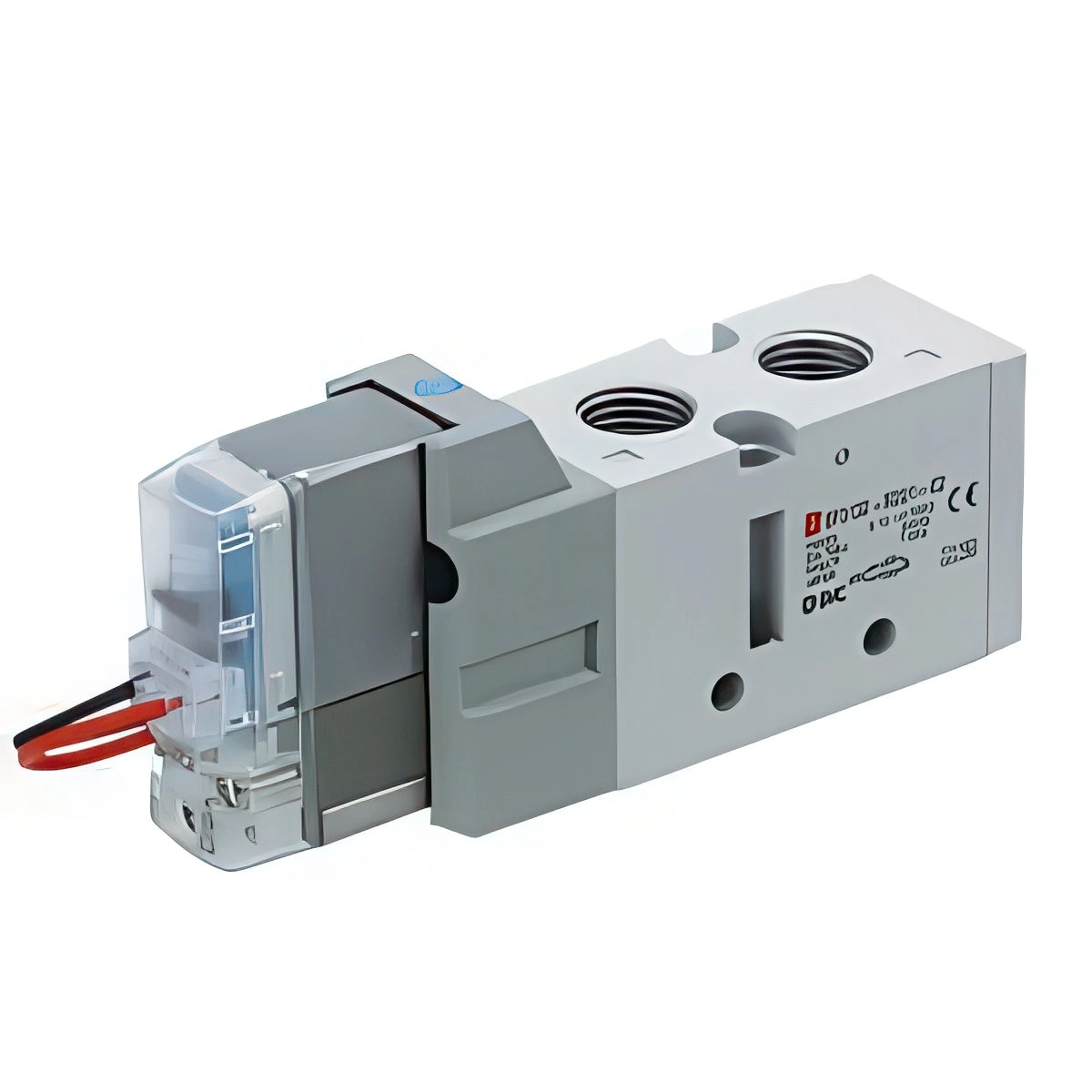 SMC 5/2-Wege Inline Pneumatisches Magnetventil G1/8'' Mit Gleichrichter - VF3130-5YO1-01F