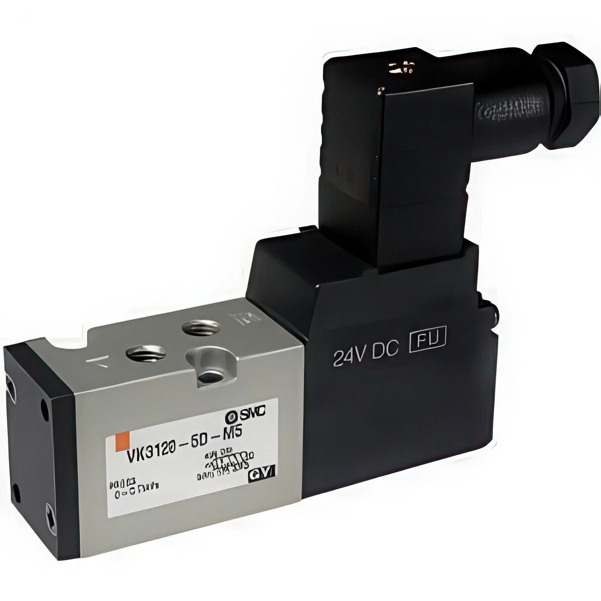 SMC 5/2-Wege Inline Pneumatisches Magnetventil M5x0.8 Mit Gummi-Dichtung - VK3120-5DO-M5-Q