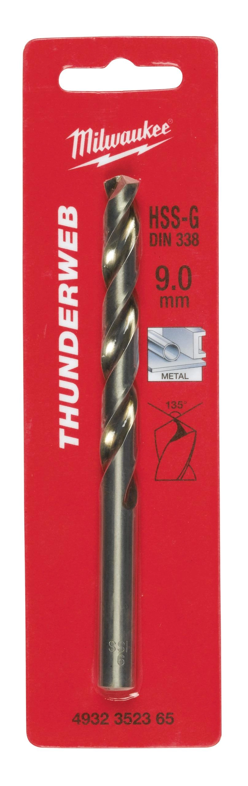 Milwaukee Metallbohrer HSS-G THUNDERWEB DIN 338 (9,0 x 125 mm, HSS-G)