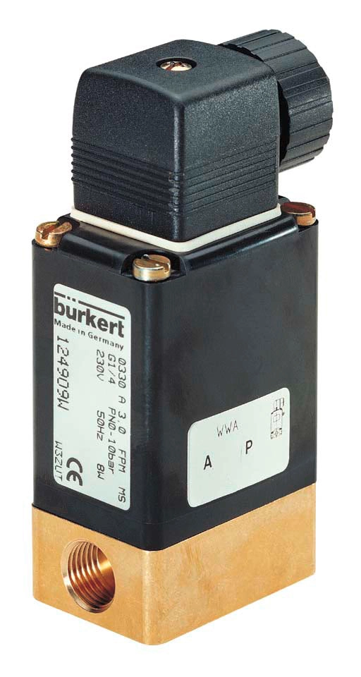 Magnetventil NPT 1/4'' NC Messing FKM -10bar/0-145psi 120VAC 0330 460216