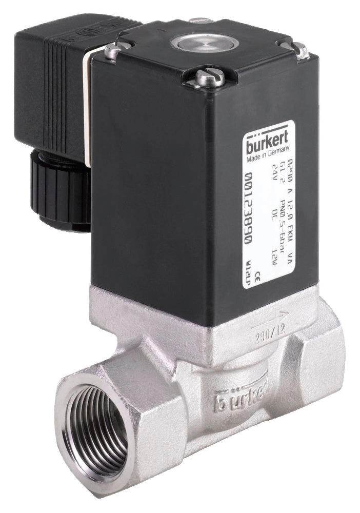 Magnetventil G1/2'' NC Edelstahl NBR 0-16bar/232psi 110VAC/DC Vakuum 290 49691