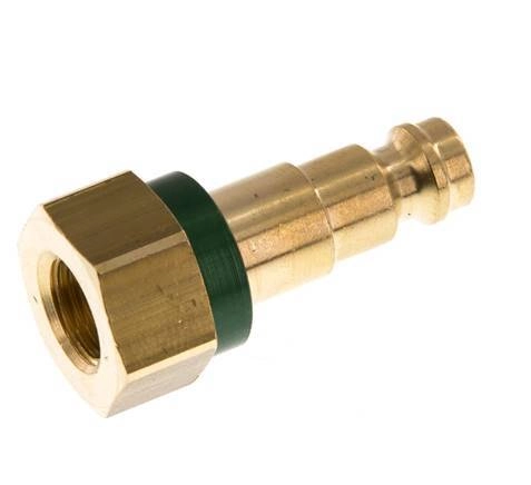Messing DN 5 grün-kodierter Luftkupplungsstecker G 1/8 Zoll weiblich