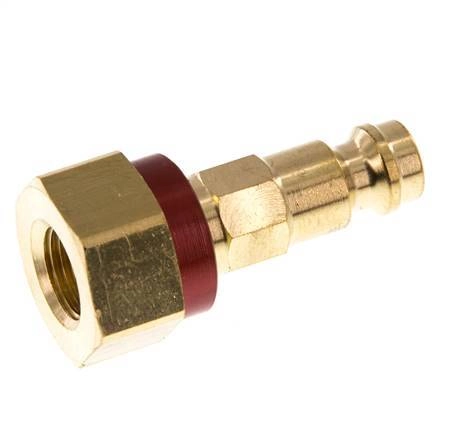 Messing DN 5 rot-kodiert Luftkupplungsstecker G 1/8 Zoll weiblich