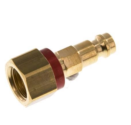 Messing DN 5 rot-kodiert Luftkupplungsstecker G 1/4 Zoll weiblich