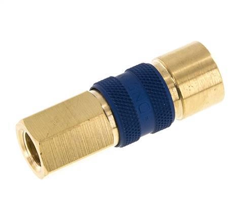 Messing DN 5 blau-kodierte Luftkupplungsmuffe G 1/8 Zoll Innengewinde