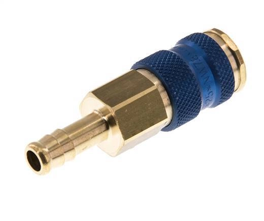 Messing DN 7.2 (Euro) Blau kodierte Luftkupplungsmuffe 9 mm Schlauchpfeiler