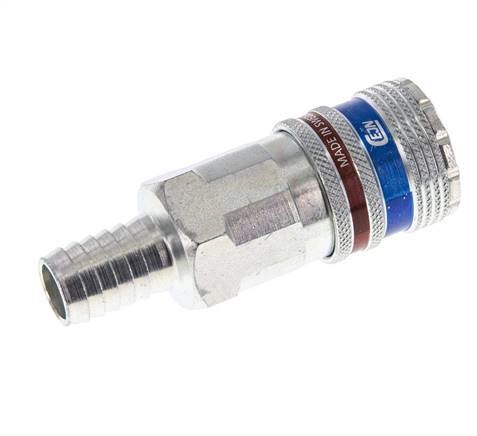 Stahl/Messing DN 10.4 Sicherheits-Luftkupplungsmuffe 13 mm Schlauchpfeiler