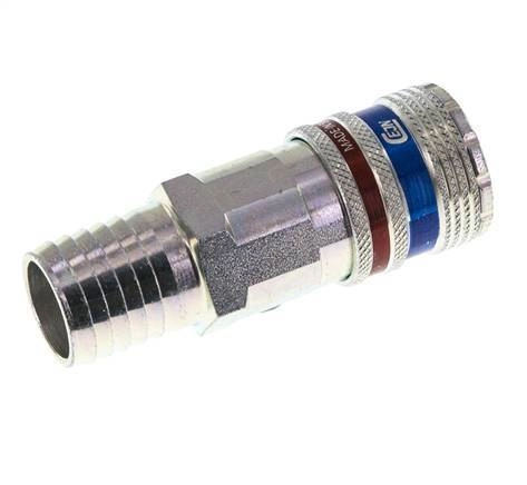 Stahl/Messing DN 10.4 Sicherheits-Luftkupplungsmuffe 19 mm Schlauchpfeiler
