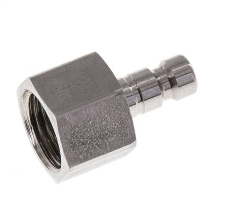 Edelstahl 316L DN 2,7 (Micro) Luftkupplungsstecker G 1/8 Zoll Innengewinde