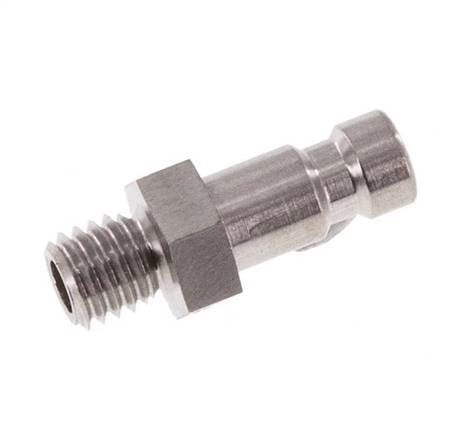 Edelstahl DN 2,7 (Micro) Luftkupplungsstecker M5 männlich