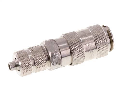 Edelstahl 316L DN 2,7 (Micro) Luftkupplung Muffe 3x4,3 mm Überwurfmutter