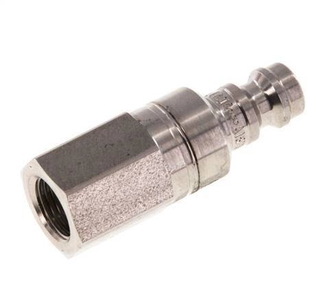Edelstahl 316L DN 5 Luftkupplungsstecker G 1/8 Zoll Innengewinde Doppelabsperrung