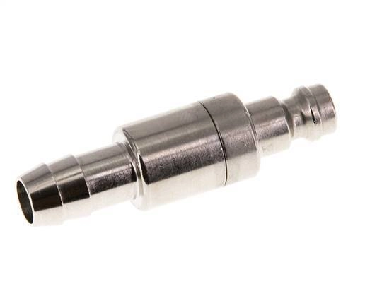 Messing vernickelt DN 5 Luftkupplungsstecker 9 mm Schlauchsäule Doppelabsperrung
